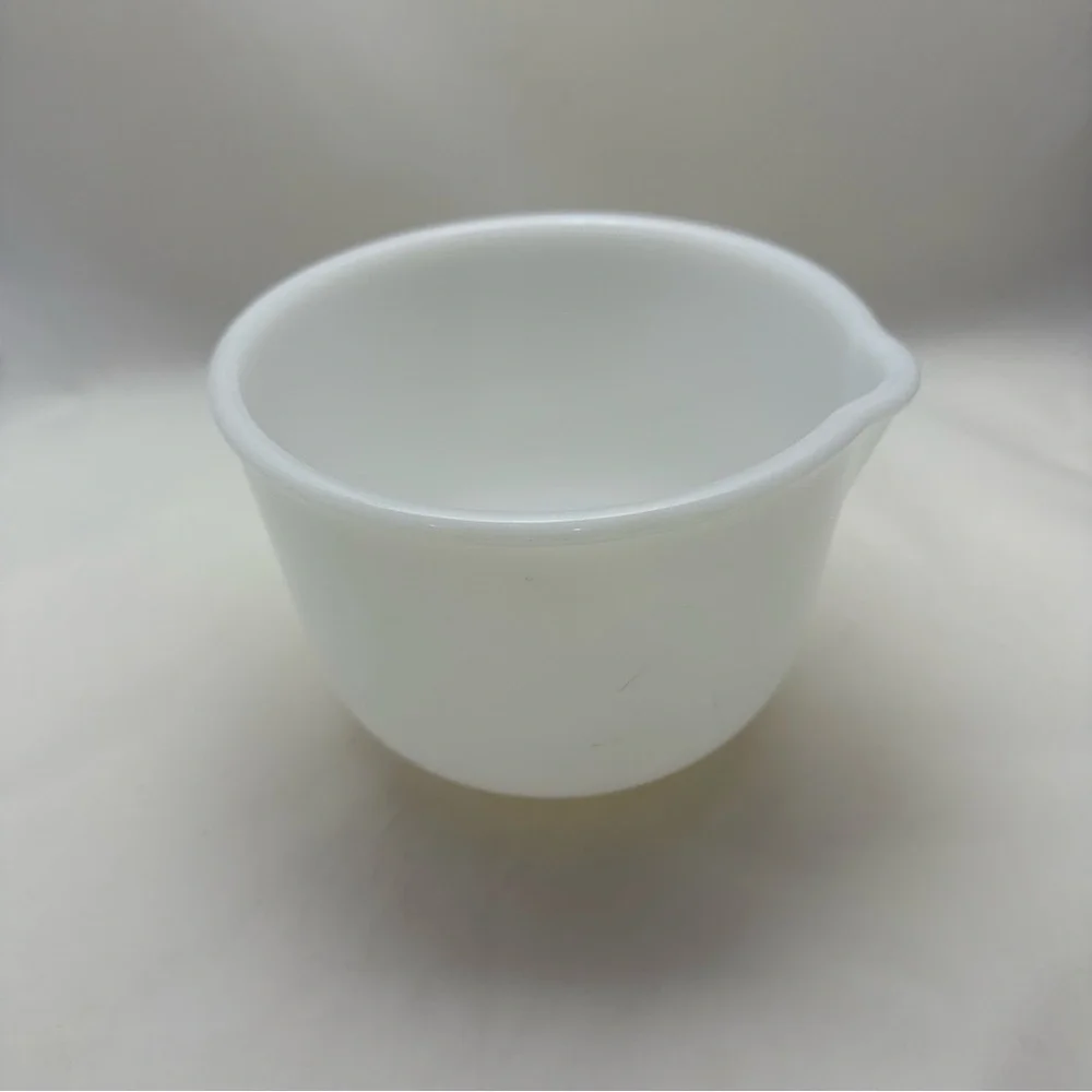 VTG Glasbake 20CJ Milk Glass Bowl For Sunbeam Stand Mixer White